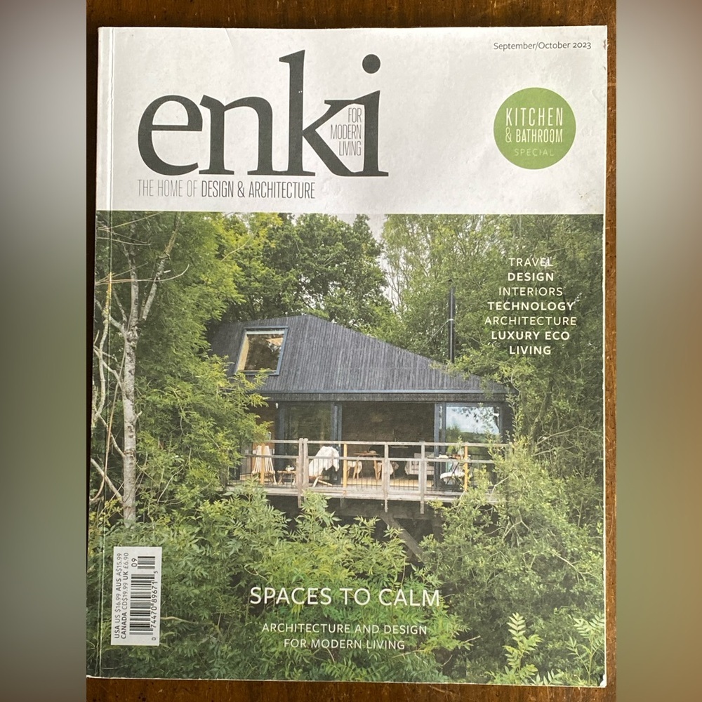 Enki Design and Architecture Magazine September / October 2023 ‘Spaces to Calm’